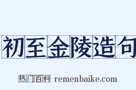 初至金陵造句是什么意思的图片